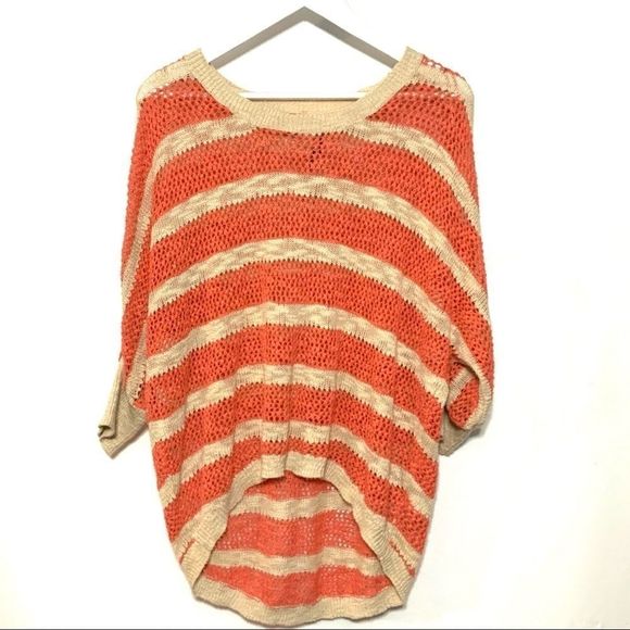 Shrinking Violet stripe high low hem tunic